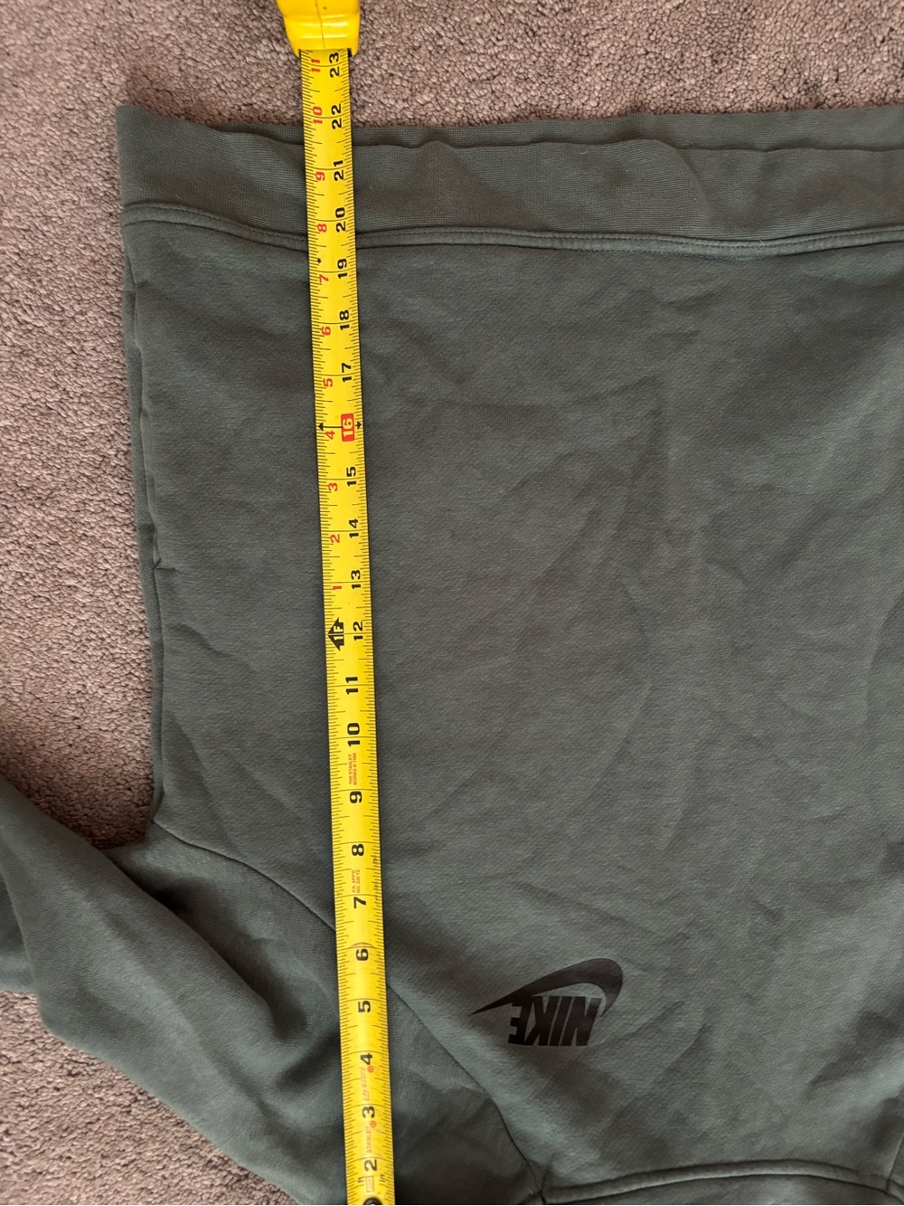 Nike Womens Olive Green Funnel Cowl Neck Fleece Pullover Hoodie Sweatshirt M⁠ - Picture 7 of 10